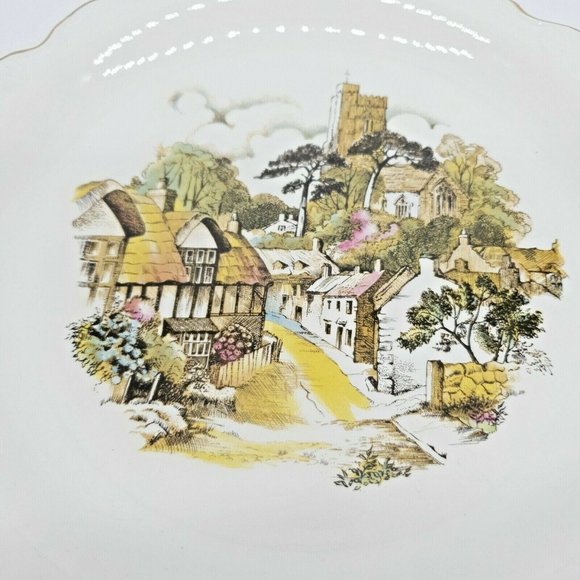 James Kent Old Foley Plate Collection Village Town 11 Staffordshire England 8.5" - Picture 9 of 9